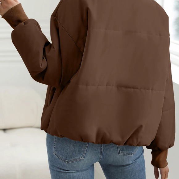 Brown Puffer Jacket - Picture 2 of 3